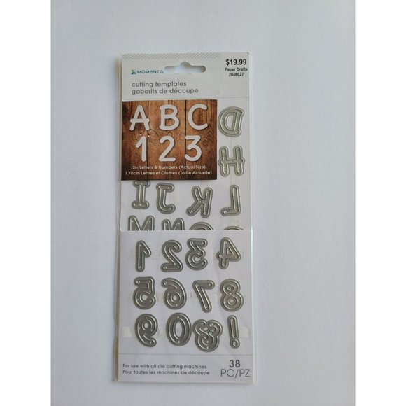 Momenta San Serif Alphabet Set w/ Numbers 38 Dies .7" Retired Set - Picture 2 of 3